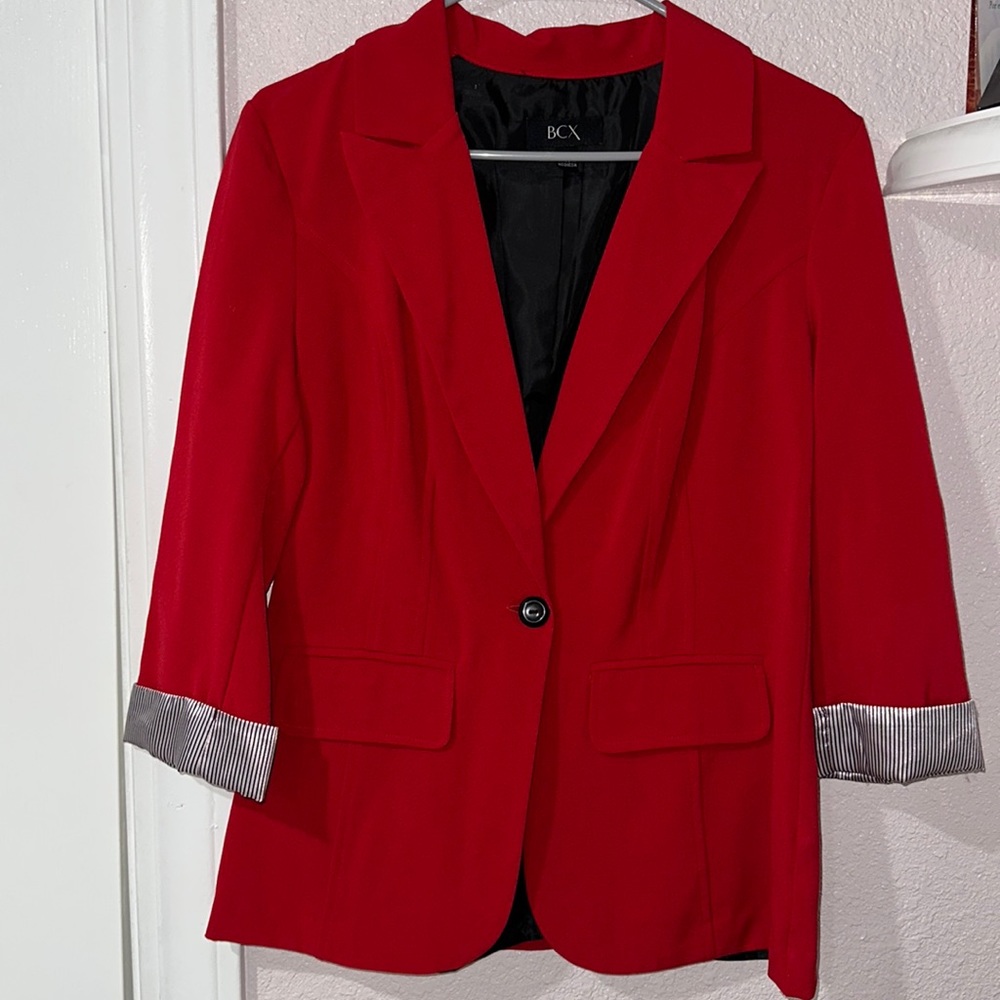 BCX Red Button Blazer
